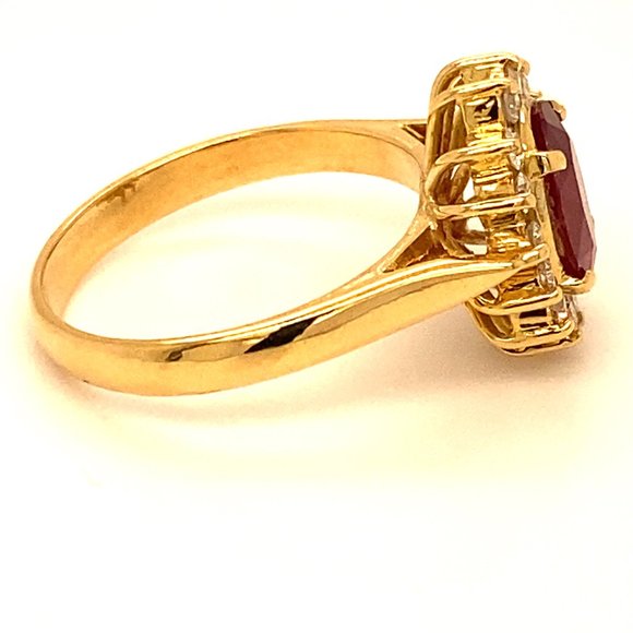 Certified Ruby 2.80ct Diamonds Solid 18K Gold Ring - Picture 4 of 8